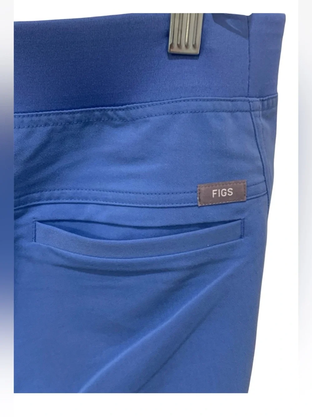 Figs Axim Straight Leg Scrub Pants Mens Sz Medium Ceil Blue Interior Drawstring